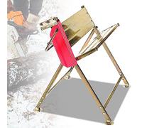 Jopassy Caballete con soporte para motosierra - Caballete para motosierra soporta hasta 150 kg, aserrado preciso de leña, plegable y ahorra espacio, 81 x 72 x 78,5 cm