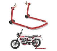 Jopassy Soporte para moto, elevador de moto, soporte de montaje trasero, estabilidad hasta 300 kg, soporte para rueda trasera (rueda trasera, rojo)