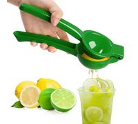 JOPHEK Exprimidor Limon Manual, Exprimidor para Cítricos, Acero Inoxidable Prensa de Cítricos para Hacer Zumo, Exprimidor Limon Naranjas Manual de 7cm de Diámetro para Cocina, Restaurante (Verde)