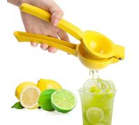 JOPHEK Exprimidor Limon Manual, Exprimidor para Cítricos, Acero Inoxidable Prensa de Cítricos para Hacer Zumo, Exprimidor Limon Naranjas Manual de 7cm de Diámetro para Cocina, Restaurante (Amarillo)