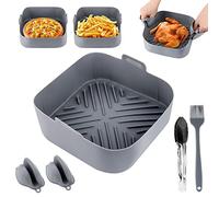 JOPHEK Molde Olla de Silicona para Freidora de Aire, 5 Pack Accesorios Freidora sin Aceite Molde Silicona Air, Air Fryer Accessories, 20cm