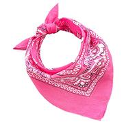 JOPHY & CO. 100% algodón BANDANA SET 3/5/10 para Mujeres Hombres Niños Unisex Único y/o Paisley Pattern COD. A644 (Paisley, Fucsia, Set 5 pz)