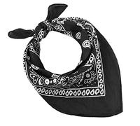JOPHY & CO. 100% algodón BANDANA SET 3/5/10 para Mujeres Hombres Niños Unisex Único y/o Paisley Pattern COD. A644 (Paisley, Negro, Set 1 pz)