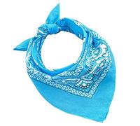 JOPHY & CO. 100% algodón BANDANA SET 3/5/10 para Mujeres Hombres Niños Unisex Único y/o Paisley Pattern COD. A644 (Paisley, Azul Turquesa, Set 3 pz)