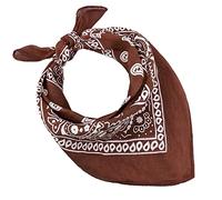 JOPHY & CO. 100% algodón BANDANA SET 3/5/10 para Mujeres Hombres Niños Unisex Único y/o Paisley Pattern COD. A644 (Paisley, Marrón, Set 10 pz)