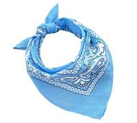 JOPHY & CO. 100% algodón BANDANA SET 3/5/10 para Mujeres Hombres Niños Unisex Único y/o Paisley Pattern COD. A644 (Paisley, Cielo Azul, Set 5 pz)