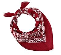 JOPHY & CO. 100% algodón BANDANA SET 3/5/10 para Mujeres Hombres Niños Unisex Único y/o Paisley Pattern COD. A644 (Paisley, Bordeaux, Set 1 pz)