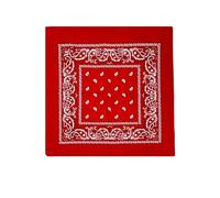 JOPHY & CO. Bandana 100% algodón unisex con estampado de cachemira y color liso, pañuelo bufanda para el pelo/cuello/muñeca/cabeza, COD.644
