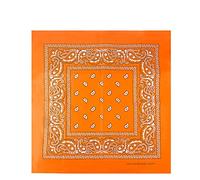 JOPHY & CO. Bandana 100% algodón unisex con estampado de cachemira y color liso, pañuelo bufanda para el pelo/cuello/muñeca/cabeza, COD.644
