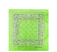 JOPHY & CO. Bandanas unisex 100% algodón con motivo paisley y un color, pañuelo para el pelo/cuello/muñeca/cabeza, COD.644 (Verde Hierba Paisley)