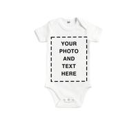 JOPHY & CO. Body para Bebé Personalizable con Texto o Imagen | 100% Algodón (ref. 8610) (Blanco, 6-12 meses)