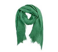 JOPHY & CO. Bufanda 100% Lino Mujer Hombre Claro Elegante, verde botella, Talla única