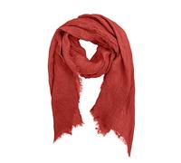 JOPHY & CO. Bufanda 100% Lino Mujer Hombre Ligera Elegante, rojo, Talla única