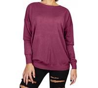 JOPHY & CO. Jersey de mujer con cuello en U (código 22238), burdeos, L