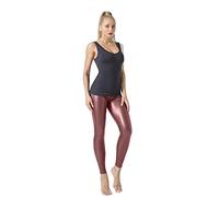 JOPHY & CO. Leggings ajustados Skinny de mujer bielástica de piel sintética de poliuretano Push-Up, colores brillantes (cód. 9810), burdeos brillante, L
