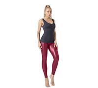JOPHY & CO. Leggings ajustados Skinny de mujer bielástica de piel sintética de poliuretano Push-Up, colores mate (cód. 9810), rojo, M
