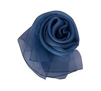 JOPHY & CO. Mantón de Seda Bufanda Ligera con Brillos Metálicos Mixtos Diseño elegante de doble capa para Celebración de Boda Novia cod.1800, azul oscuro, Talla única