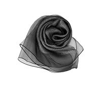 JOPHY & CO. Mantón de Seda Bufanda Ligera con Purpurina Metálica Mixta Diseño elegante de doble capa para Celebración de Boda Novia cod.1800, plateado, Talla única