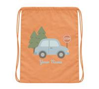 JOPHY & CO. Mochila para niño personalizada | Mochila con nombre | 100% algodón | Bolso infantil para la escuela/guardería/viajes/deporte, 40 x 36 cm (COD. 8701), naranja., Taglia unica, Máquina