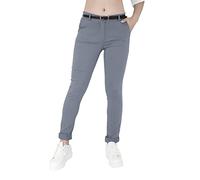 Jophy & Co. - Pantalón chino elástico de mujer con cinturón (cód. 3008), gris oscuro, L
