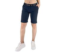 Jophy & Co. Pantalón de mujer, bermuda con cinturón y bolsillos (cód. 3009), azul marino, M