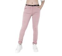 Jophy & Co - Pantalón de mujer chino con cinturón (cód. 3008), Rosa (old rose), L