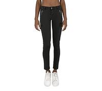 JOPHY & CO. Pantalón de Mujer de Algodón Elástico con Bolsillos Delanteros y Cremallera (cod. 1080 y 1082), Negro (Cod.1082), XL