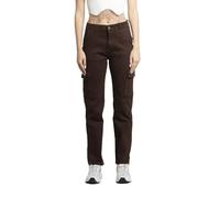 JOPHY & CO. Pantalones cargo para mujer de cintura alta con bolsillos laterales - Estilo casual utility, ajuste cómodo (cód. 8045), 8045 Brown, S