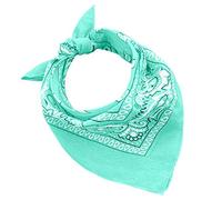 JOPHY & CO. Set de Bandanas 100% Algodón 3/5/10 para Mujer, Hombre, Niños, Unisex, Monocolor y/o Patrón Paisley Código A644 (Set de 20 Piezas, Paisley, Verde Agua)