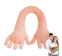 jopiuieo Almohada de Mano Divertida, Almohada con Forma de Mano,Almohada de Juguete con Forma de Manos Grandes - Forma Larga del Brazo de la Almohada de la Forma de para Dormir el Amortiguador