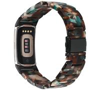 JOPLKOL Correa de resina compatible con Fitbit Charge 6/Fitbit Charge 5, impermeable y ligera, pulsera de repuesto con hebilla de acero inoxidable, talla única, Resina, No es una piedra preciosa