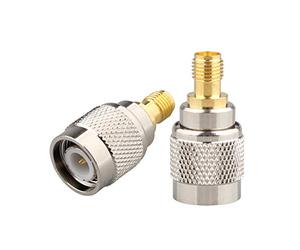 Jopto 2 adaptadores de Antena SMA Hembra a TNC Macho, Adaptador Recto TNC Macho a SMA Hembra convertidor para Antena CB, Radio SMA WiFiWiMax y Antenas de teléfono móvil Instrumentación inalámbrica