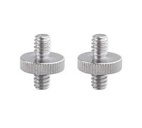 Jopto 2 adaptadores de tornillo de 1/4 pulgadas macho a 1/4 pulgadas macho de metal roscado convertidor de tornillo trípode para trípode, monopié, equipo de hombro, soporte de luz, jaula de cámara
