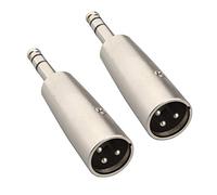 Jopto 2 Adaptadores Macho de 6,35 mm TRS a XLR Macho de 1/4 Pulgadas Estéreo a XLR Macho de Audio de Metal XLR Macho de 3 Pines a Conector Jack Estéreo de 6,35 mm