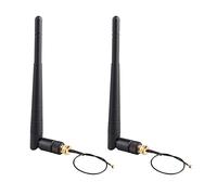 Jopto 2 Antenas De Enrutador Inalámbrico 2.4G 3DBI WiFi, RP-SMA Hembra con Conector De U.FL IPX a RP-SMA Macho RF 1.13 WiFi Longitud del Cable 15 cm