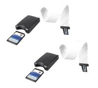 Jopto 2 Cable de Extensión de Micro SD a Tarjeta SD Adaptador de Tarjeta de Memoria TF Estándar Cable FPC Suave de Extensión Macho a Hembra para coche GPS Raspberry Pi SD RS-MMC SDHC MMC DVD DVR, 25cm