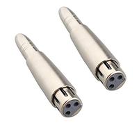 Jopto 2 Conectores XLR Hembra a 6,35 mm Hembra Balanceado Jack Socket De Estéreo De Audio Micrófono De Micrófono De Audio Estéreo De XLR a Adaptador