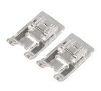 Jopto 2 Piezas Prensatelas para máquina de Coser de Puntada de Raso Transparente Prensatelas para Ojales Compatible con Snap On de caña Baja Singer Brother Babylock Euro-Pro Janome Kenmore White Juki