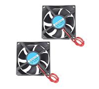 Jopto 2 piezas ventiladores de refrigeración silenciosos sin escobillas 80 x 80 x 25 mm 8025 DC 24V con terminal de 2 pines para impresora 3D ordenador PC carcasa CPU sistema de disipador de calor