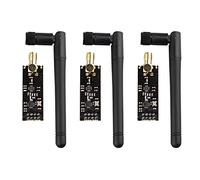 Jopto 3 Piezas 2.4G 1100m NRF24L01+PA+LNA SMA Módulo de Comunicación Transceptor Inalámbrico Antena para Arduino