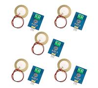 Jopto 5 Unidades Módulo de Sensor de Vibración Piezo Analógico de Cerámica para Arduino DIY Kit