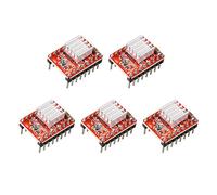 Jopto 5 unidades StepStick A4988 Red Arduino Stepper Módulo de reprap con mini disipador de calor para controlador de impresora 3D Reprap Ramps1.4