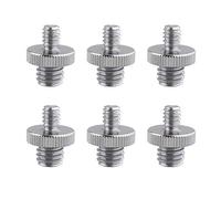 Jopto 6 adaptadores de tornillo macho de 0,63 cm a macho de 0,95 cm con rosca de metal macho para cámara, trípode, monopié, aparejo de hombro, soporte de luz, jaula de cámara