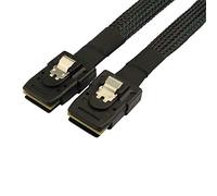 Jopto Cable Interno Mini SAS SFF 8087 a SFF 8087 de 50 cm, Interno Mini SAS 36 Pines Recto SFF-8087 a Mini SAS 36 Pines Recto SFF-8087 Cable de Datos de Alta Velocidad SAS (0,5 m)