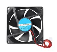 Jopto ventilador de enfriamiento silencioso sin escobillas 80 x 80 x 20 mm 8020 DC 12V con terminal de 2 pines compatible con impresora 3D PC carcasa CPU enfriadores