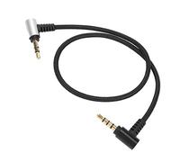 Jopwkuin Adaptador TRS a TRRS de 3,5 Mm Cable de Micrófono Duradero para SC7 35 Cm/13,8 Pulgadas Uso Profesional para Videomicro, Go, Wireless Go y Más, Enchufe Chapado en Oro Negro para Teléfonos
