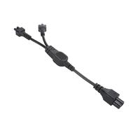 Jopwkuin Cable de Alimentación Divisor IEC320 C6 a Dual Y Eficiente para Dispositivos Domésticos de Oficina Cable de Material de PVC para Computadoras Portátiles, Impresoras, Cámaras de 1 Pie