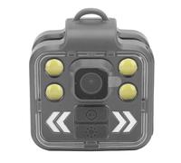 Jopwkuin Cámara de Vídeo de Bolsillo, Cámara Deportiva para el Cuerpo, Luz de Advertencia, Linterna IP65, Resistente Al Agua para Senderismo