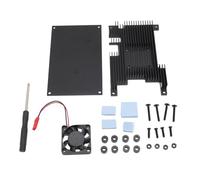 Jopwkuin Carcasa Protectora de Aleación de Aluminio con Ventilador de Refrigeración para Disipación de Calor Rápida Orange Pi 5 5B