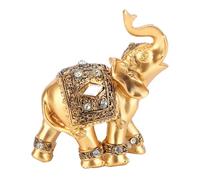 Jopwkuin Estatua del Elefante, Buena Suerte De La Estatuilla Elegante del Elefante del Estilo Antiguo para La Decoración Casera del Regalo(9 * 9 cm pequeño)